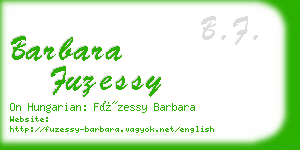 barbara fuzessy business card